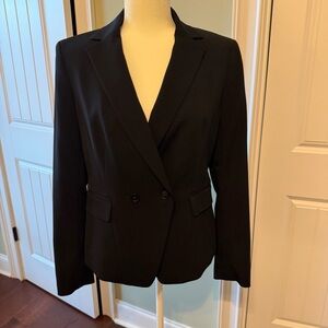 Ann Taylor Double Breasted Black Blazer